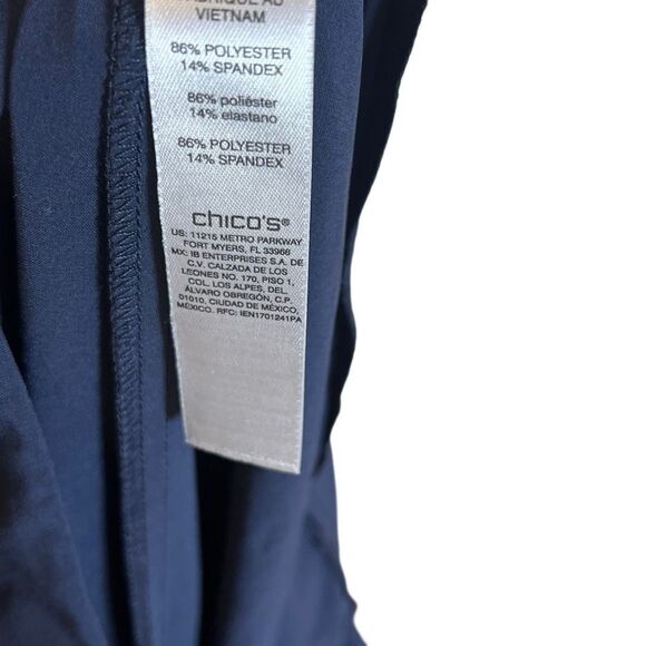 Weekends By Chico's Elastic Waist Pull-on Walking Shorts Navy Size 3 - Picture 6 of 7